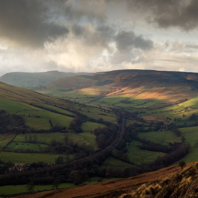 "Edale From Win Hill" stock image