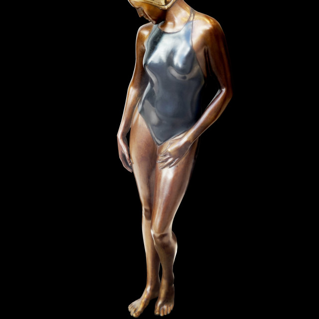 "Art deco statue of a swimmer" by Amit Mendelsohn - $48.98 "Art deco statue of a swimmer" stock image