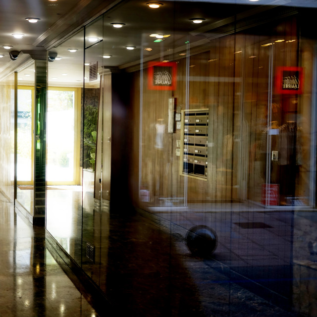 "Entrance hall with reflection" by Amit Mendelsohn - $48.98 "Entrance hall with reflection" stock image