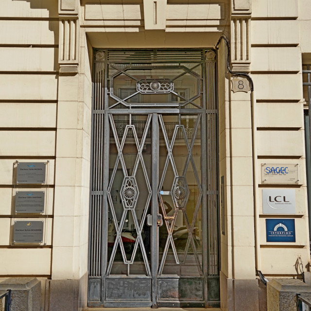 "Art deco metal door - Cannes" by Amit Mendelsohn - $48.98 "Art deco metal door - Cannes" stock image