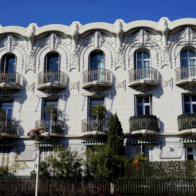 "Art nouveau building - Cannes" by Amit Mendelsohn - $48.98 "Art nouveau building - Cannes" stock image