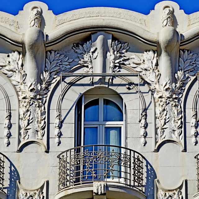 "Art nouveau building - detail" by Amit Mendelsohn - $48.98 "Art nouveau building - detail" stock image