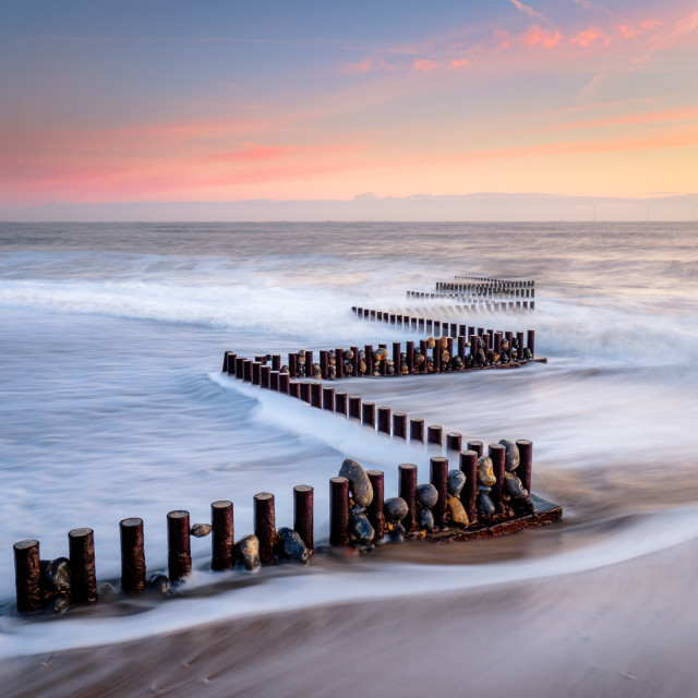 "East Coast Iron Wave" stock image