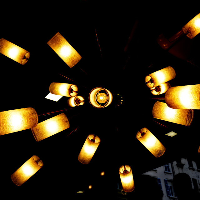"multiple lamps fixture" by Amit Mendelsohn - $48.98 "multiple lamps fixture" stock image
