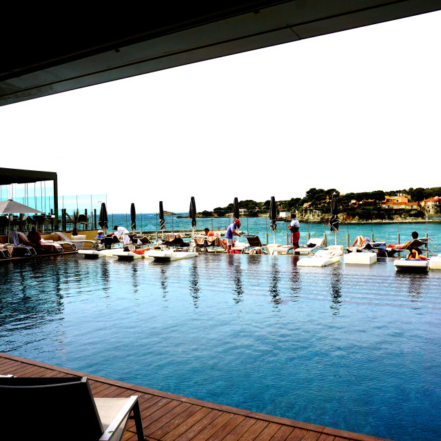"A hotel pool - Bandol" by Amit Mendelsohn - $48.98 "A hotel pool - Bandol" stock image