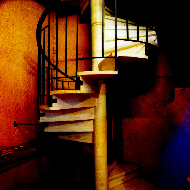 "steps in the church of bandol" by Amit Mendelsohn - $48.98 "steps in the church of bandol" stock image