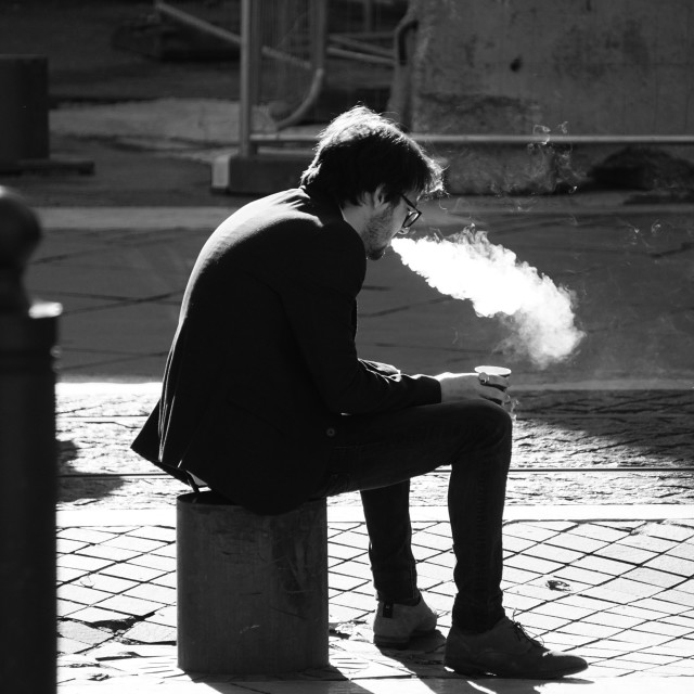 "A smoking break" by Amit Mendelsohn - $48.98 "A smoking break" stock image