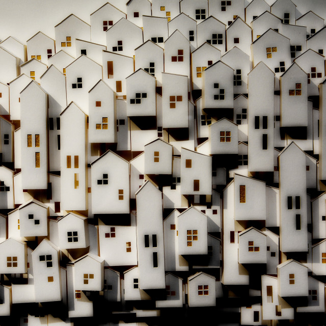 "Cardboards houses" by Amit Mendelsohn - $48.98 "Cardboards houses" stock image