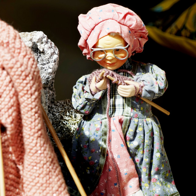 "grandma knitting" by Amit Mendelsohn - $48.98 "grandma knitting" stock image