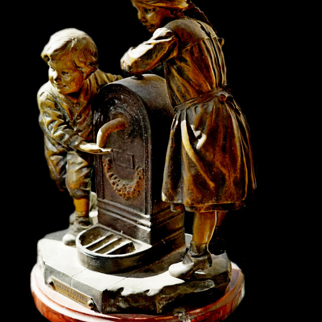 "a boy and a girl and a water fountain" by Amit Mendelsohn - $48.98 "a boy and a girl and a water fountain" stock image