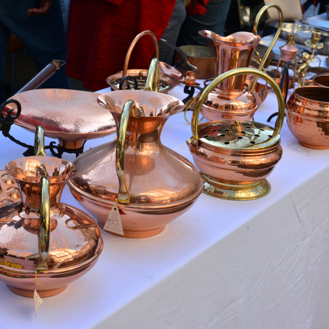 "Copper kitchen stuff" by Amit Mendelsohn - $48.98 "Copper kitchen stuff" stock image