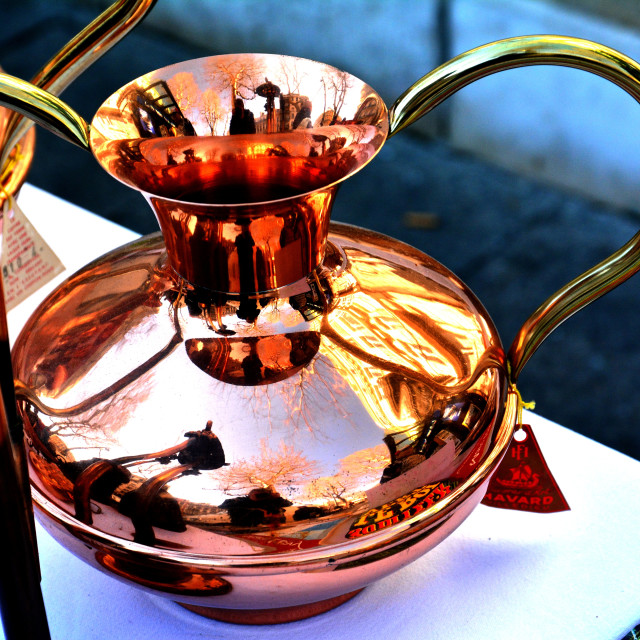 "a copper pot" by Amit Mendelsohn - $48.98 "a copper pot" stock image