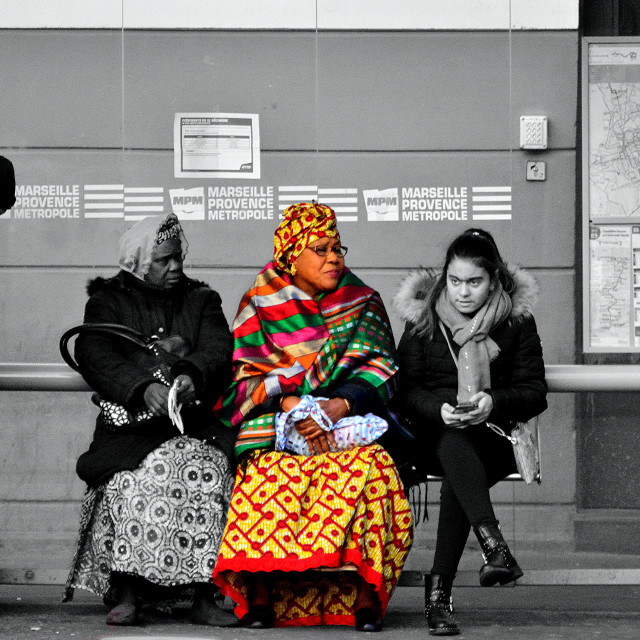 "People waiting for the bus" by Amit Mendelsohn - $48.98 "People waiting for the bus" stock image
