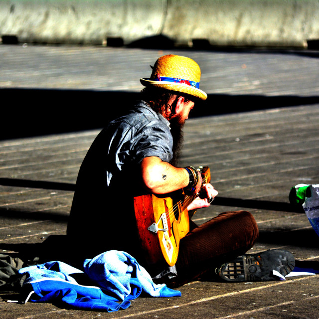 "A street musician" by Amit Mendelsohn - $49.05 "A street musician" stock image