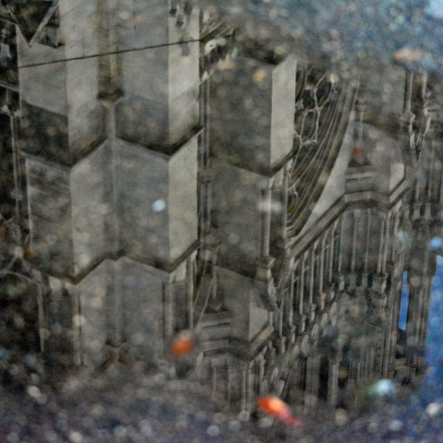 "a reflection of a church in a pond" by Amit Mendelsohn - $49.05 "a reflection of a church in a pond" stock image