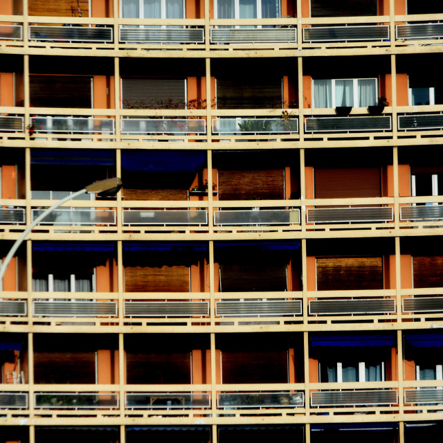 "A facade full of balconies" by Amit Mendelsohn - $49.05 "A facade full of balconies" stock image