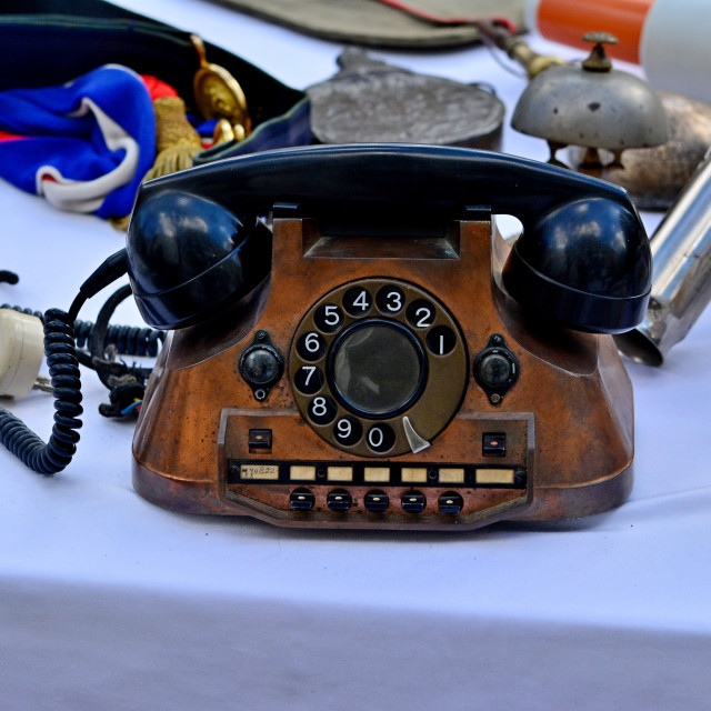 "an old telephone" by Amit Mendelsohn - $49.05 "an old telephone" stock image