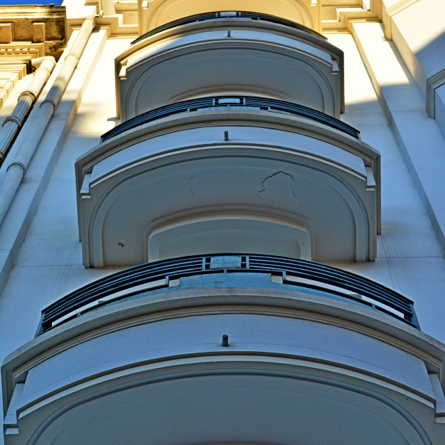 "art deco balconies, in montpelier" by Amit Mendelsohn - $49.05 "art deco balconies, in montpelier" stock image