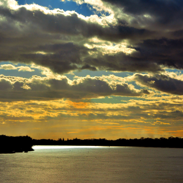 "Sunset on the river" by Amit Mendelsohn - $49.05 "Sunset on the river" stock image