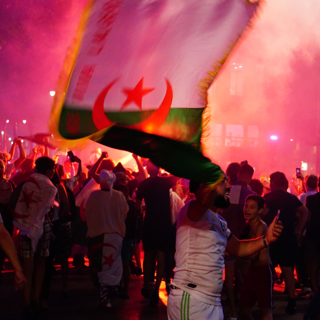 "Algerian celebrating a winner" by Amit Mendelsohn - $49.05 "Algerian celebrating a winner" stock image