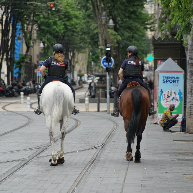 "Police on a horseback" by Amit Mendelsohn - $49.42 "Police on a horseback" stock image