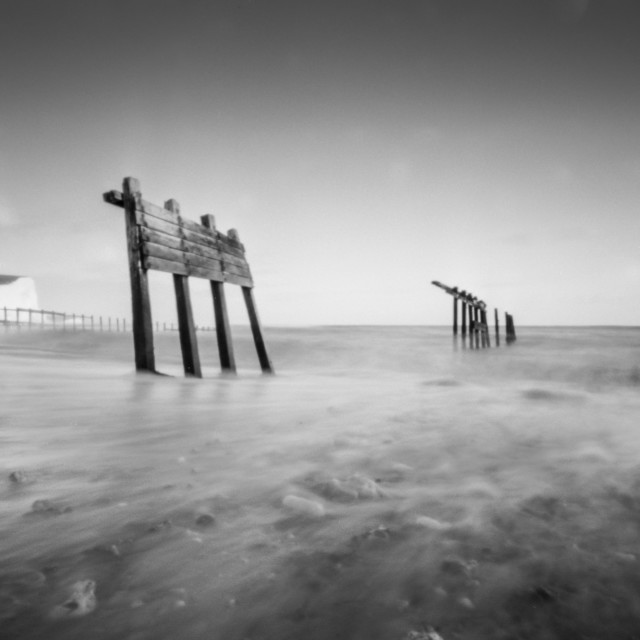 "The old sea defences" stock image