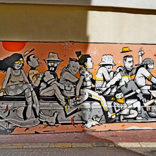 "everybody on the scooter" by Amit Mendelsohn - $49.42 "everybody on the scooter" stock image