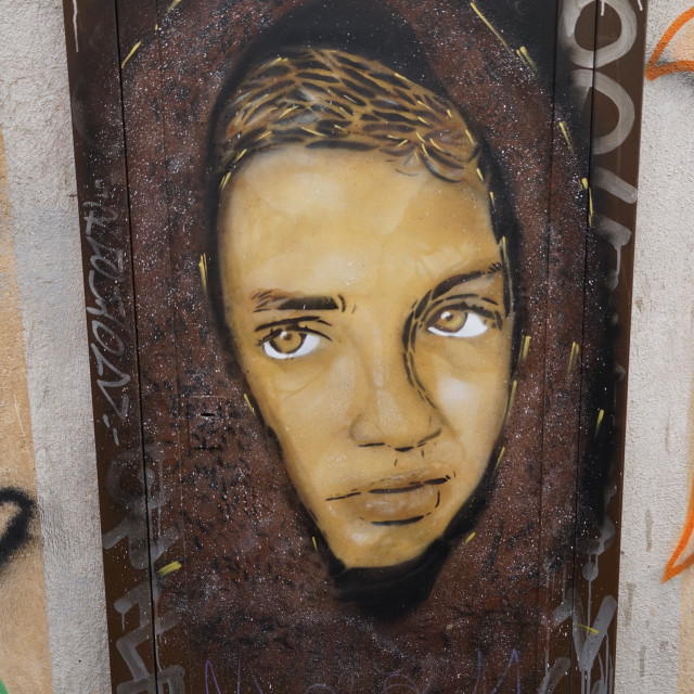 "graffiti - a woman portrait" by Amit Mendelsohn - $49.42 "graffiti - a woman portrait" stock image