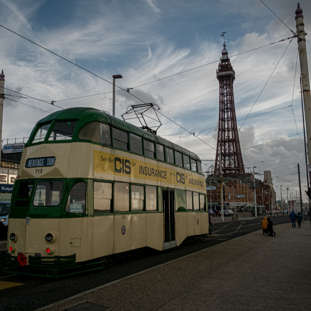 "Blackpool Tower and Tram" by Barry Gore - $12.55 "Blackpool Tower and Tram" stock image