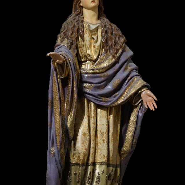 "a statue in the baptistry" by Amit Mendelsohn - $49.42 "a statue in the baptistry" stock image