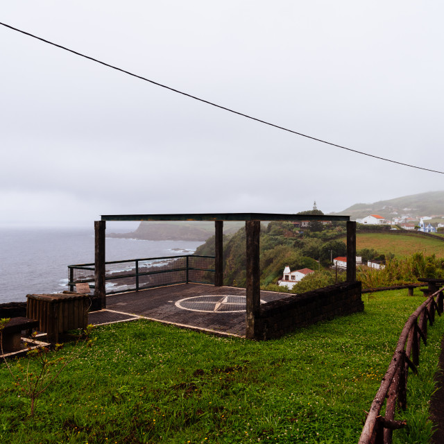 "Viewpoint of Moinhos in Quatro Ribeiras in the north coast of Terceira Island" stock image