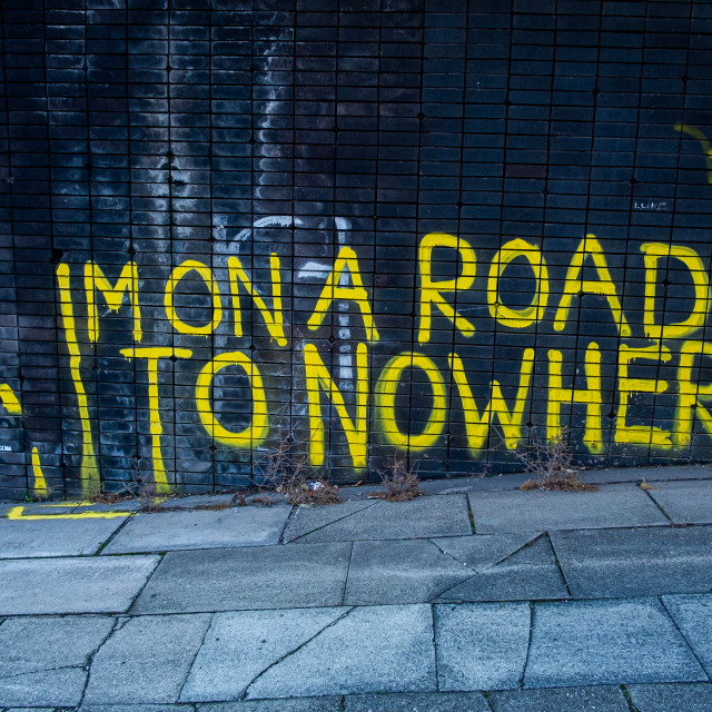 "I'm On A Road To Nowhere" by Barry Gore - $12.55 "I'm On A Road To Nowhere" stock image
