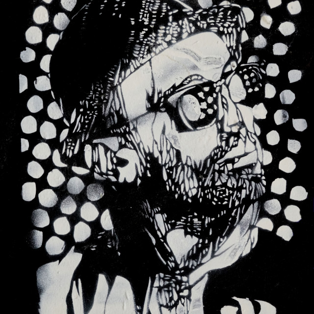 "Stencil portrait" by Amit Mendelsohn - $49.42 "Stencil portrait" stock image