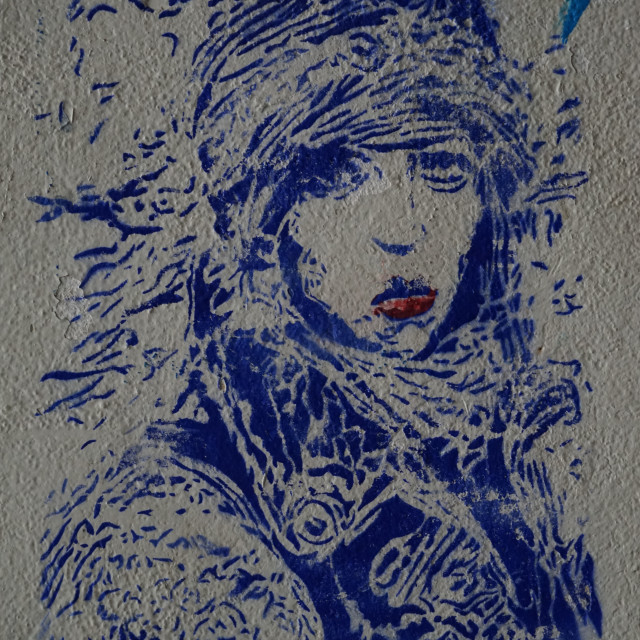 "Stencil portrait" by Amit Mendelsohn - $49.42 "Stencil portrait" stock image