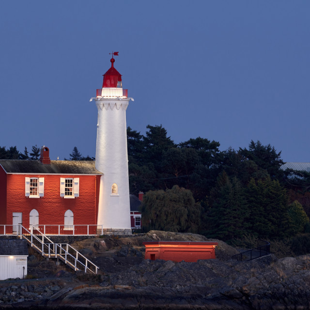 "Fort Rodd Hill and Fisgard Lighthouse" stock image