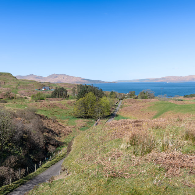 "Track on the Island of Kerrera, Argyll and Bute, Scotland" stock image