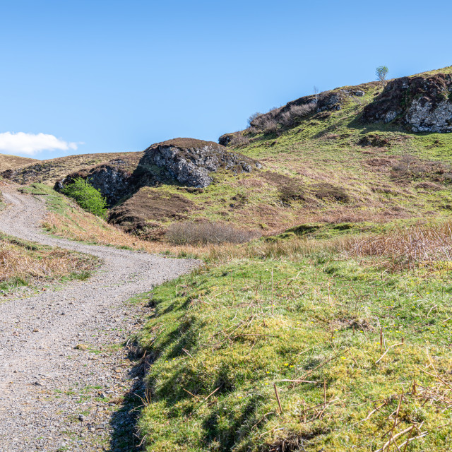 "Track on the Island of Kerrera, Argyll and Bute, Scotland" stock image