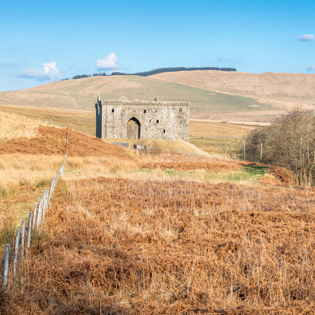 "Hermitage Castle, Newcastleton, Scotland" stock image