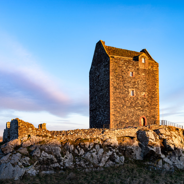 "Smailholm Tower, Scottish Borders, UK" stock image