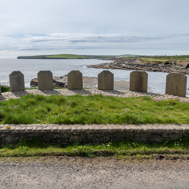 ""Grave of the Yellow Men" Monument, Kilbaha, Ireland" stock image