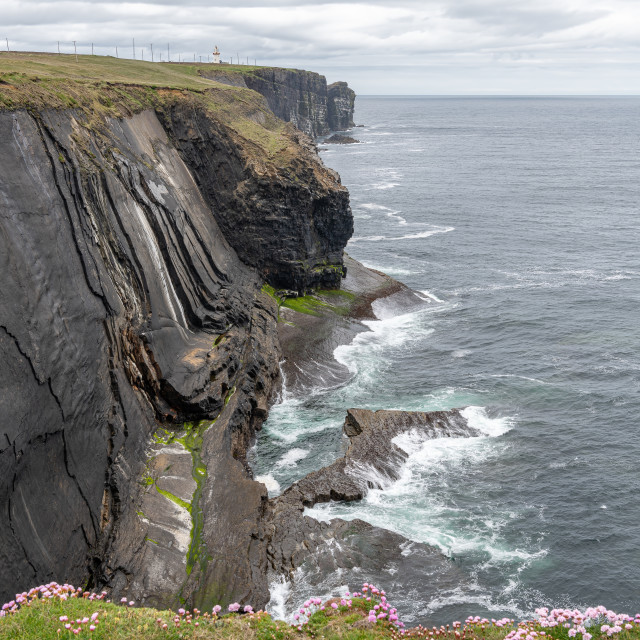 "The North side cliffs of Loophead Peninsular, County Clare, Ireland" stock image