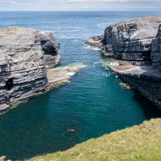 "County Clare Coastline at Bridges of Ross, Ireland" stock image