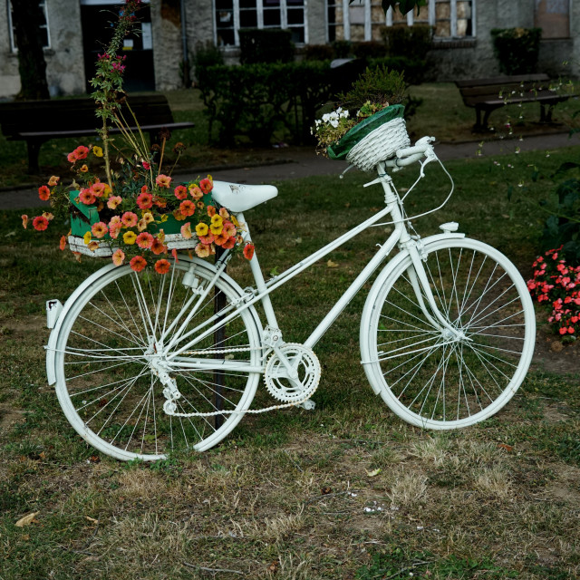 "Bicycle for decoration" by Amit Mendelsohn - $48.79 "Bicycle for decoration" stock image
