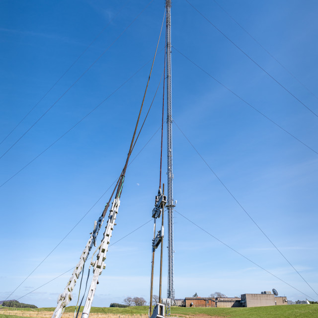 "Ashkirk Transmitter, near Lindean Loch in the Scottish Borders" stock image