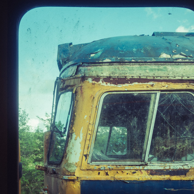 "Detail of a diesel locomotive at the Whitrope Heritage Railway, Scotland" stock image