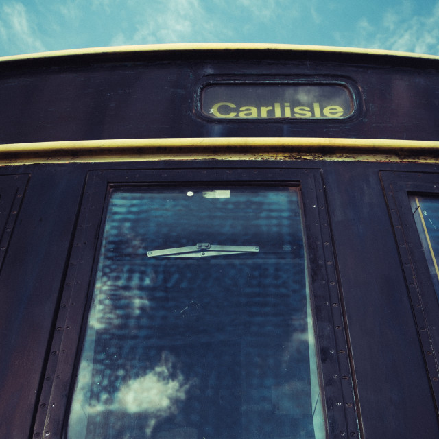 "Exterior of a Class 142 Pacer at the Whitrope Heritage Centre, Scotland" stock image