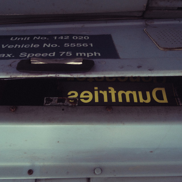 "Detail from unseen areas of a Class 142 Pacer locomotive at the Whitrop Heritage Centre, Scotland" stock image