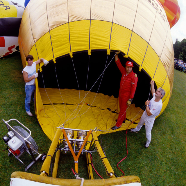 "Bath Balloon Fiesta, Royal Crescent, Bath Uk" stock image