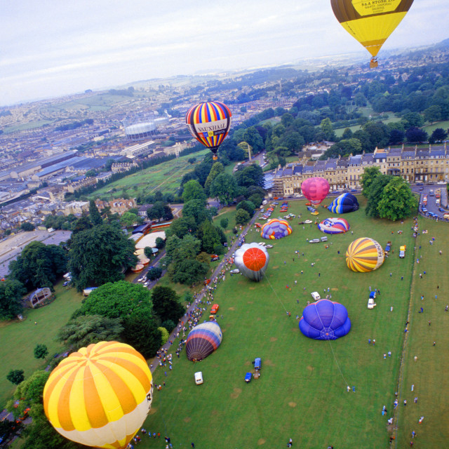 "Bath Hot Air Balloon Fiesta 1988" stock image