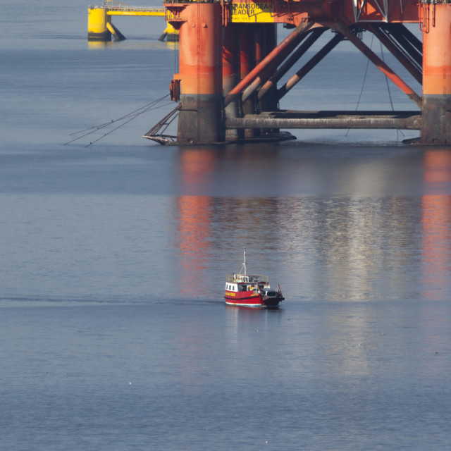 "David and Goliath - The UK's Smallest Car Ferry" stock image